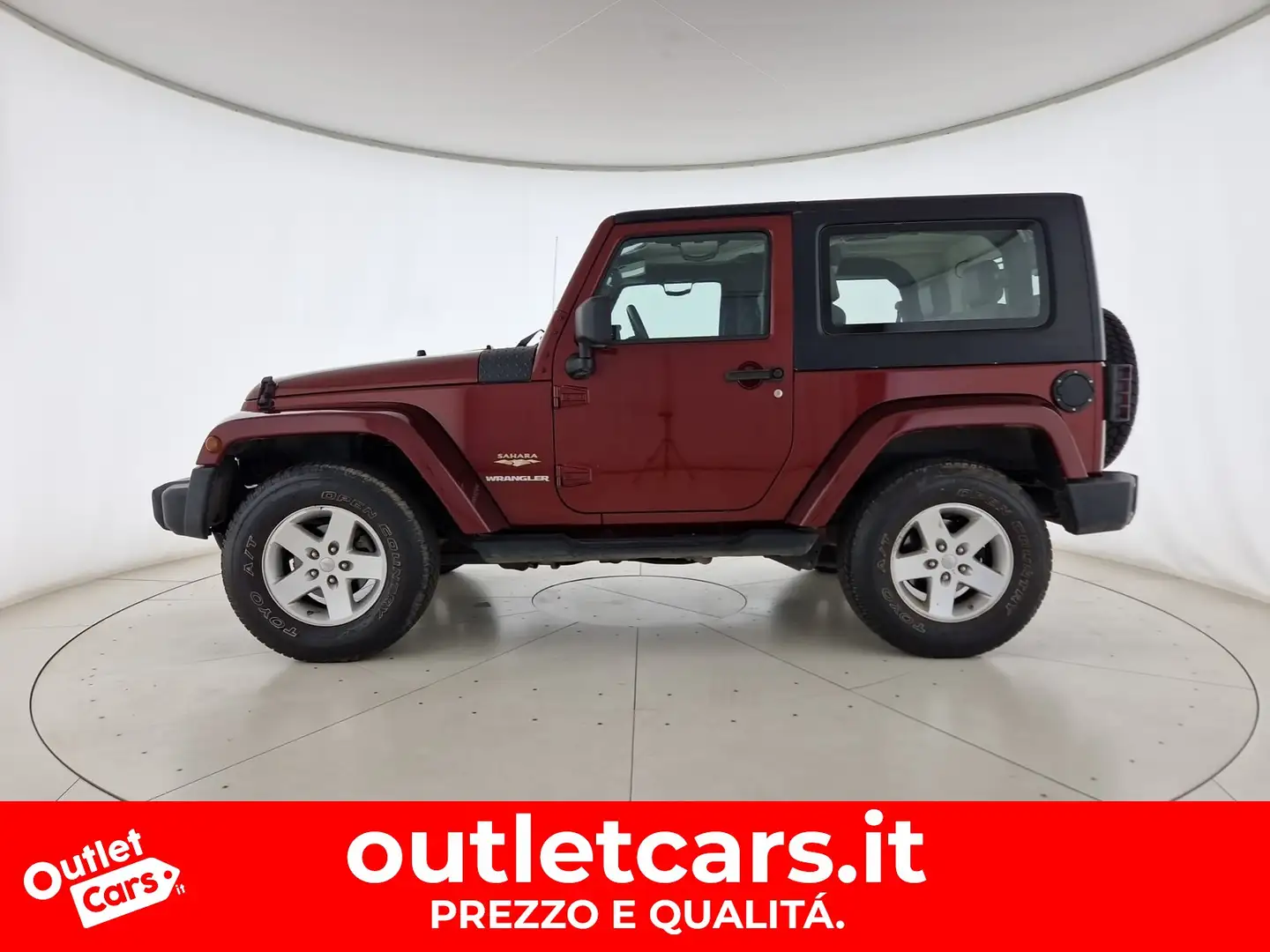 Jeep Wrangler 3p 2.8 crd sahara auto Rosso - 2
