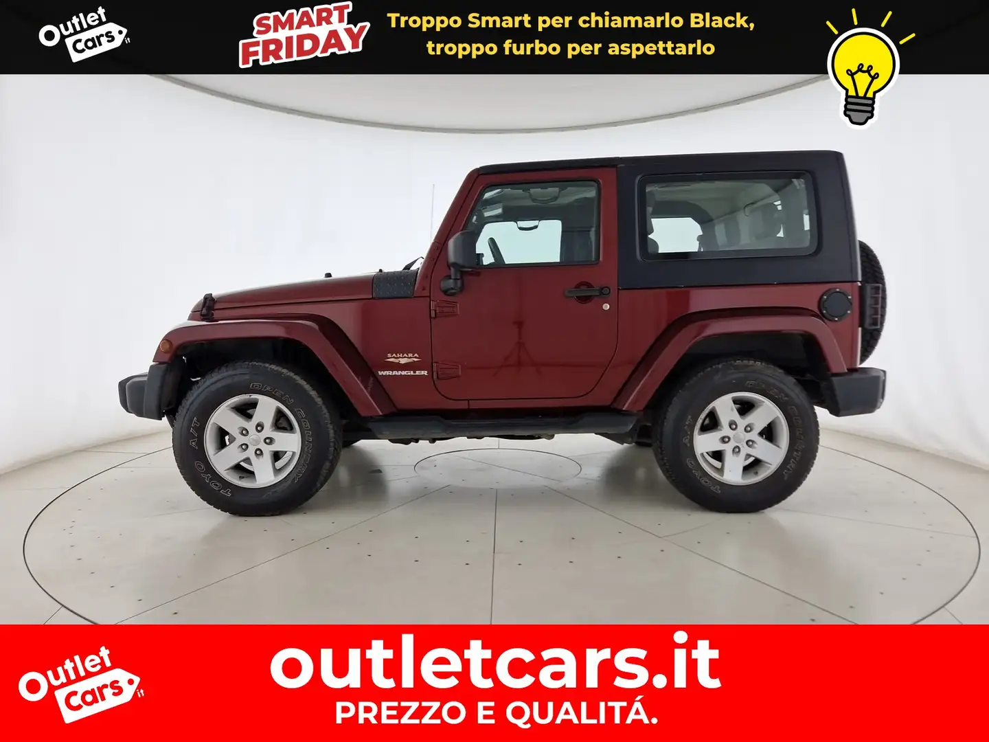 Jeep Wrangler 3p 2.8 crd sahara auto Rouge - 2