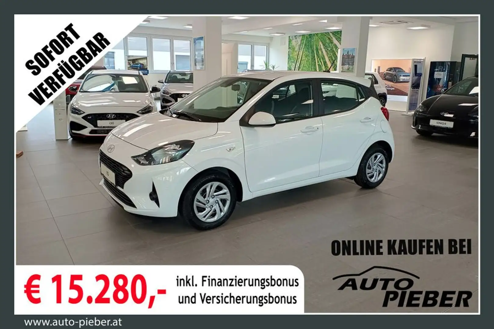 Hyundai i10 GO! 1,0 MPI *Navi*Klima*SHZ*RFK* Weiß - 1