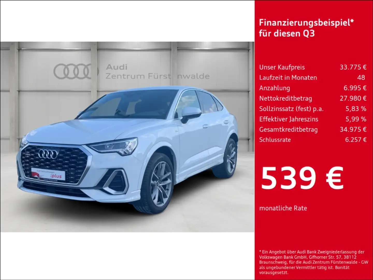 Audi Q3 Sportback 45 TFSI quattro S tronic S line Navi Dig Weiß - 1