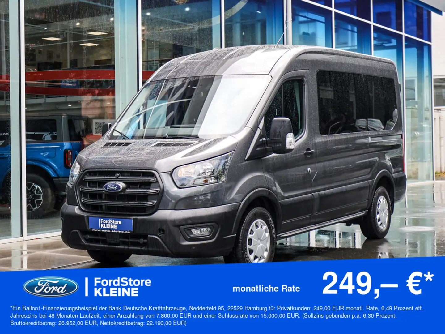 Ford Transit 350 Trend L2H2 2,0TDCi Kombi Grau - 1