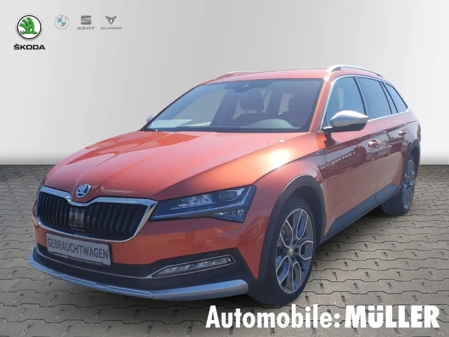 Skoda Superb Combi Scout 4x4 2.0 TDI , DSG,  Navi, Rückfahrkame Portocaliu - 1