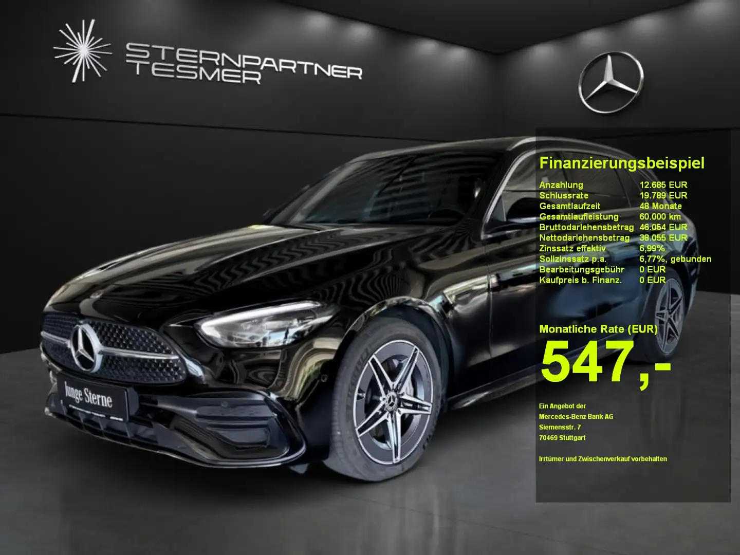 Mercedes-Benz C 300 de 4M T AMG - Panorama - AHK - Totwinkel Schwarz - 1