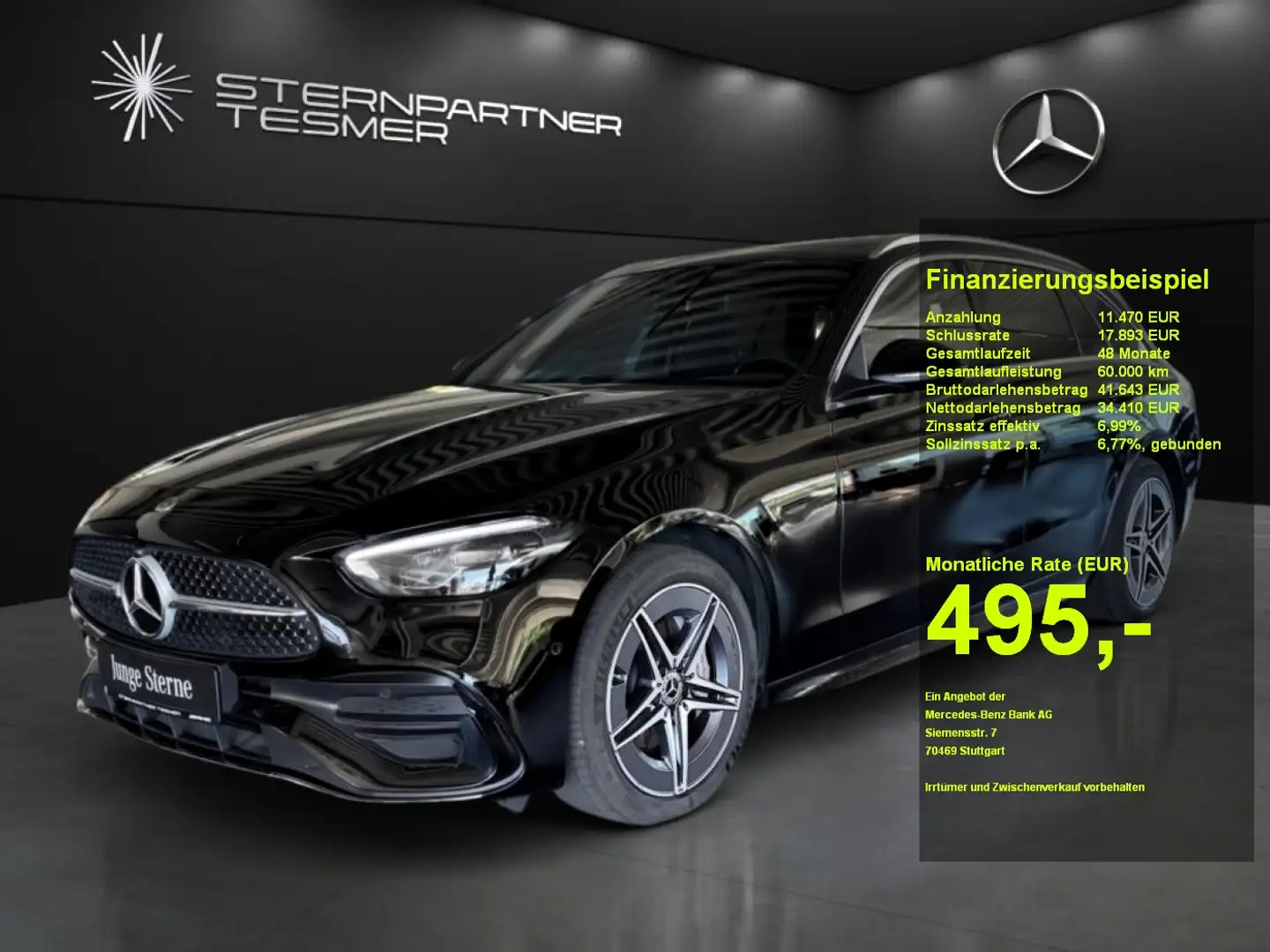 Mercedes-Benz C 300 de 4M T AMG - TOTWINKEL - PANORAMA - AHK Schwarz - 1
