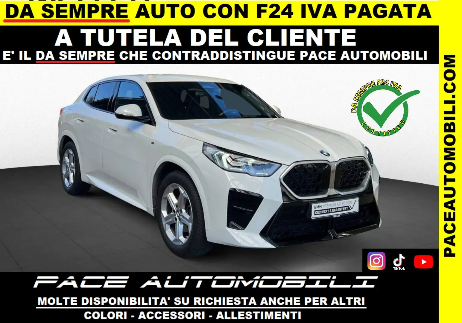 BMW X2 18D M SPORT MSPORT M-SPORT LED PDC NAVI PLUS Bianco - 1
