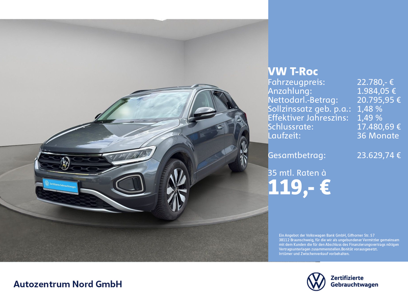 Volkswagen T-Roc 1.0 TSI Goal NAVI+LED+ACC+DIG. COCKPIT — photo 2