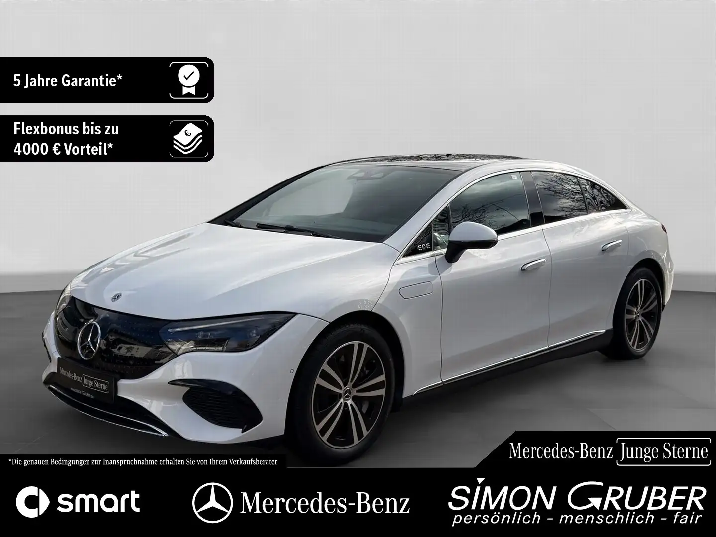 Mercedes-Benz EQE 350 + Pano Massage Servolock HAL AHK 96kwh Blanc - 1