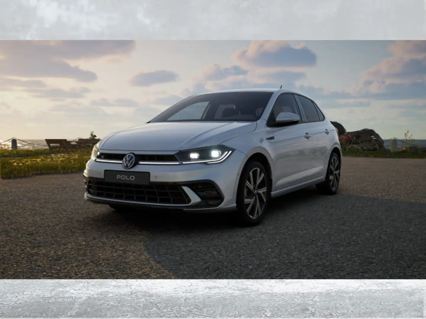 Volkswagen Polo R-Line 1.0 TSI DSG MATRIX NAV PDC SHZ ACC Silber - 2