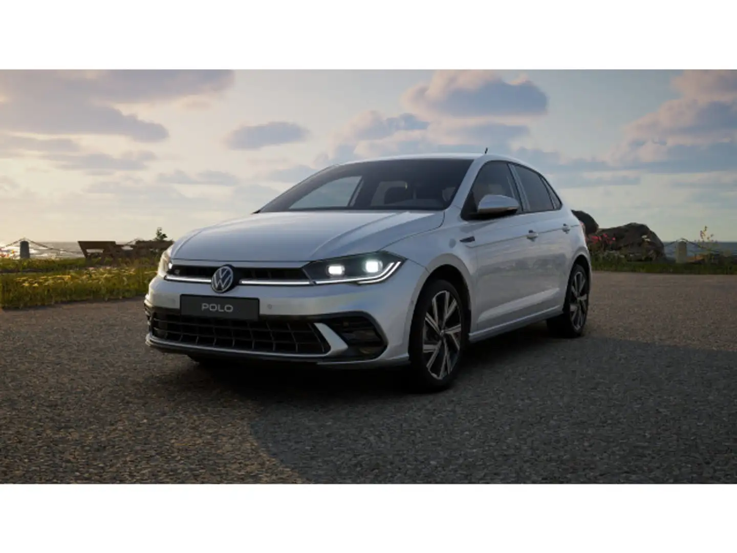 Volkswagen Polo R-Line 1.0 TSI DSG MATRIX NAV PDC SHZ ACC Silber - 2