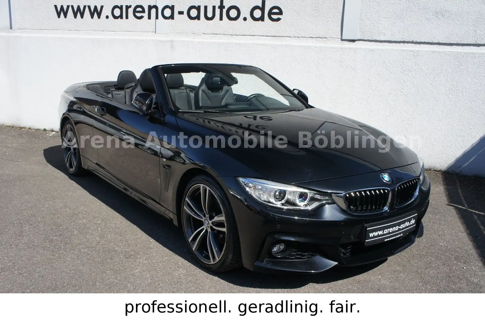BMW 420 d Cabrio Automatik*NAVI*BI-XEN*LEDER*M Sport Schwarz - 2