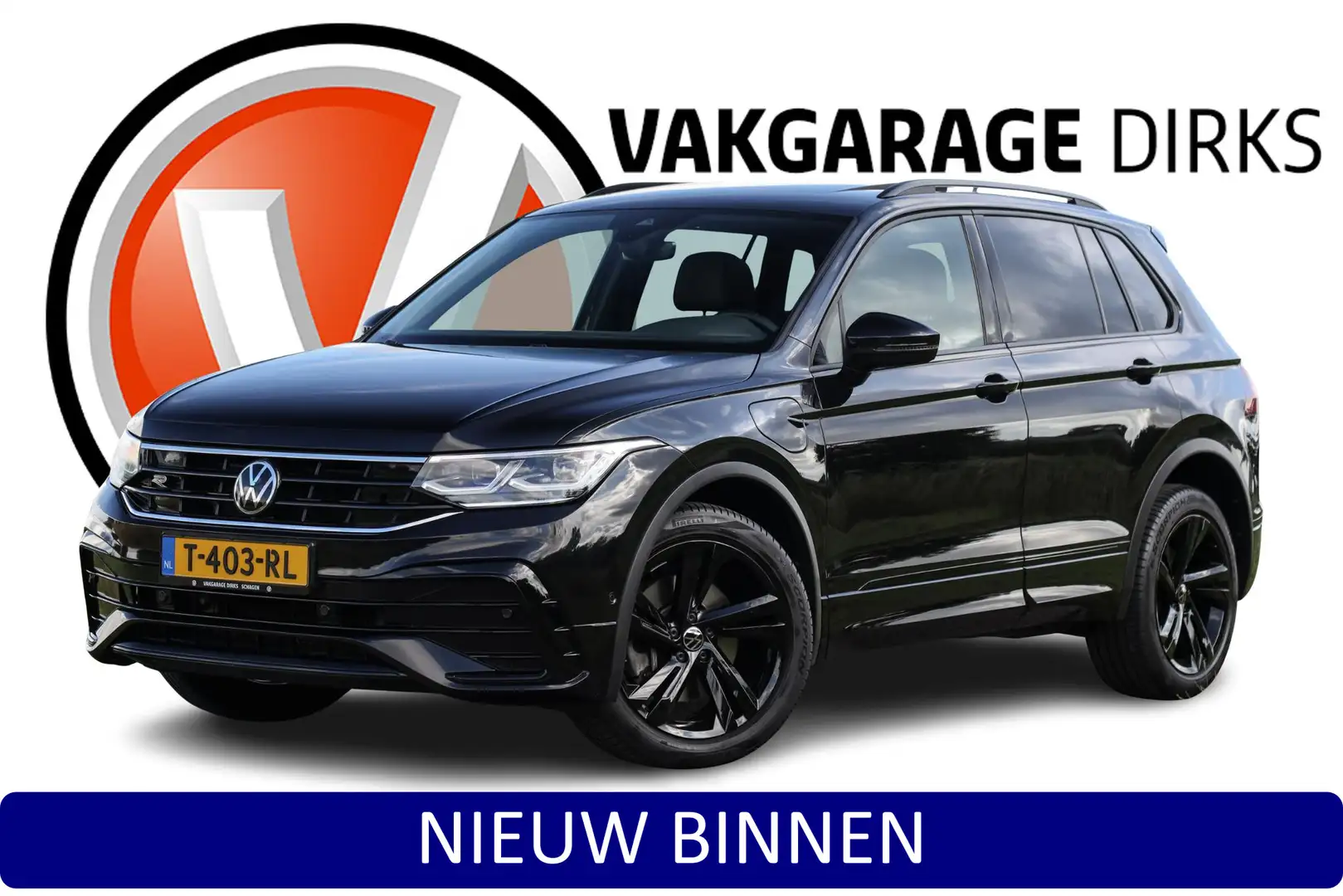 Volkswagen Tiguan 1.4 TSI eHybrid R-Line ✅ Pano ✅ LED ✅ ACC Zwart - 1