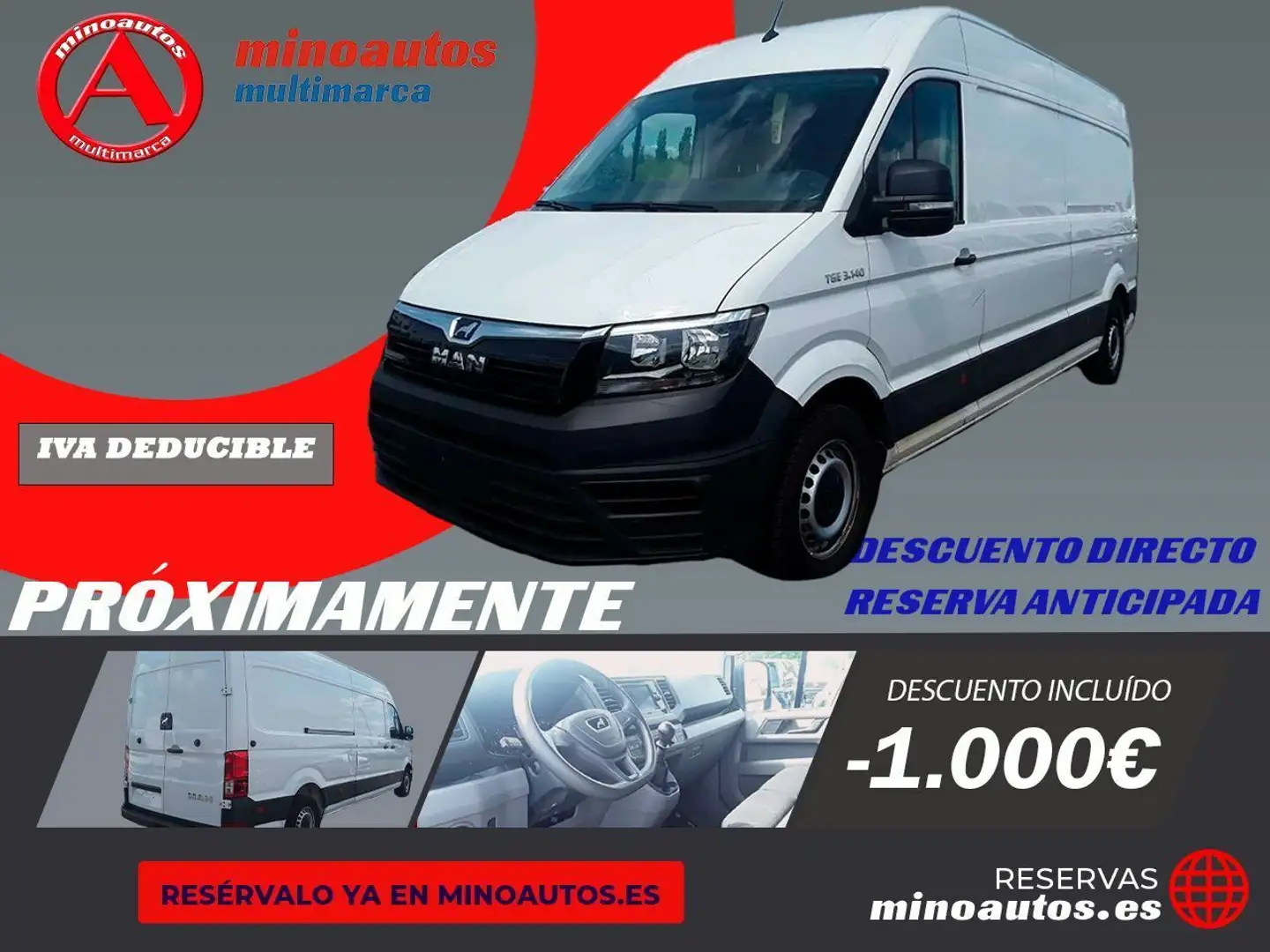 Volkswagen Crafter FURGÓN 3140 L4H2 2.0 TDI 140 CV LARGA Wit - 1