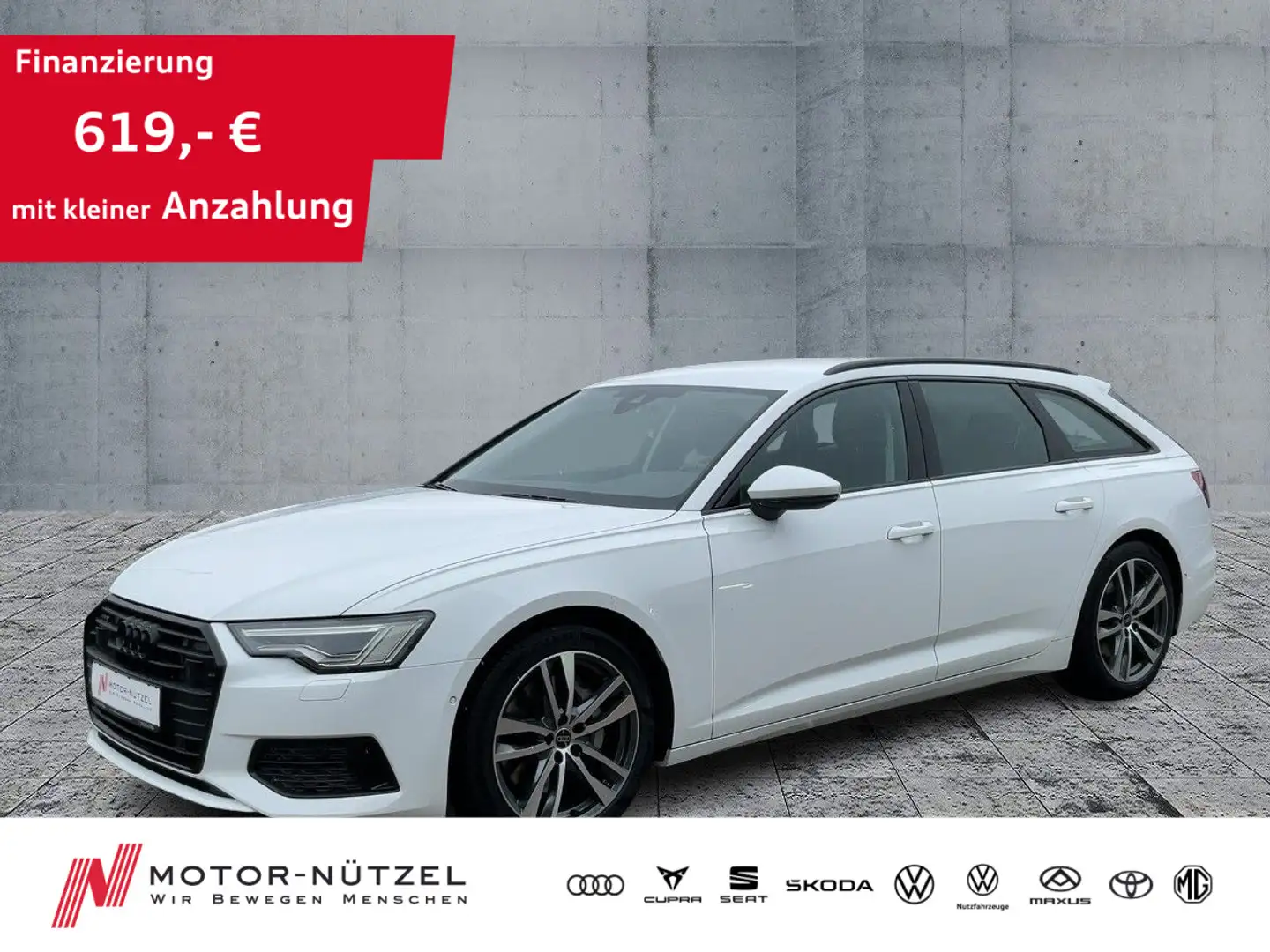 Audi A6 50 TDI QU SPORT MATRIX+NAVI+ACC+AIR+AHK Weiß - 1