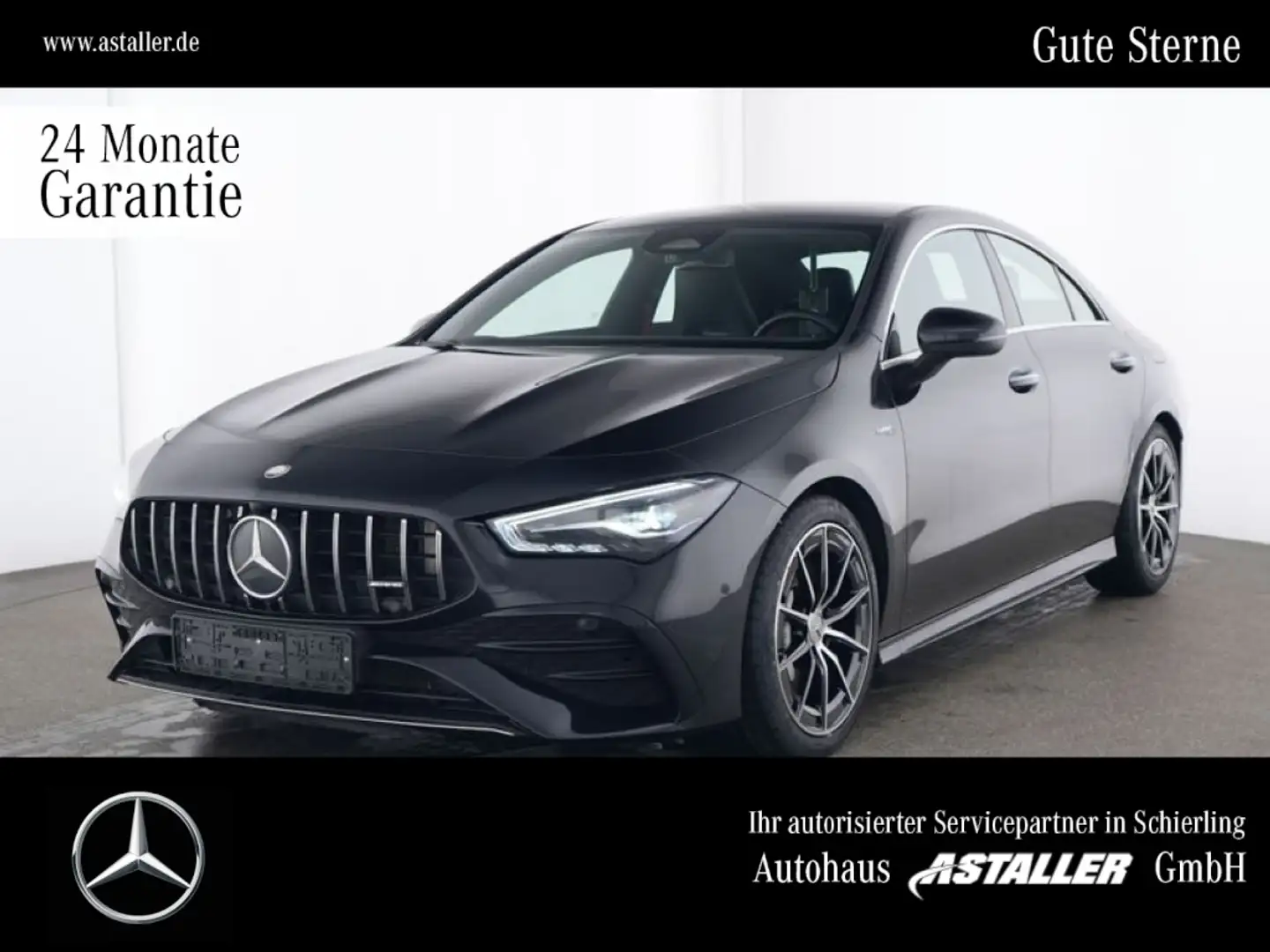 Mercedes-Benz CLA 35 AMG 4M Coupé LED+MBUX+Wide+Park+Keylessgo Zwart - 1