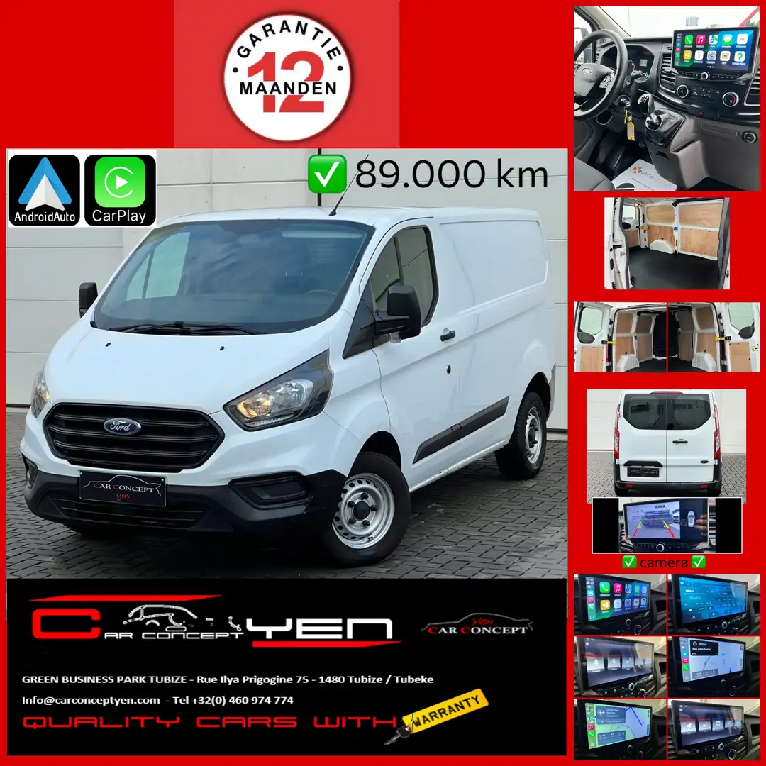 Ford Transit Custom 2.0 TDCi L1H1*EU6*Carplay*Camera*11.562€+Btw✅ Blanc - 1