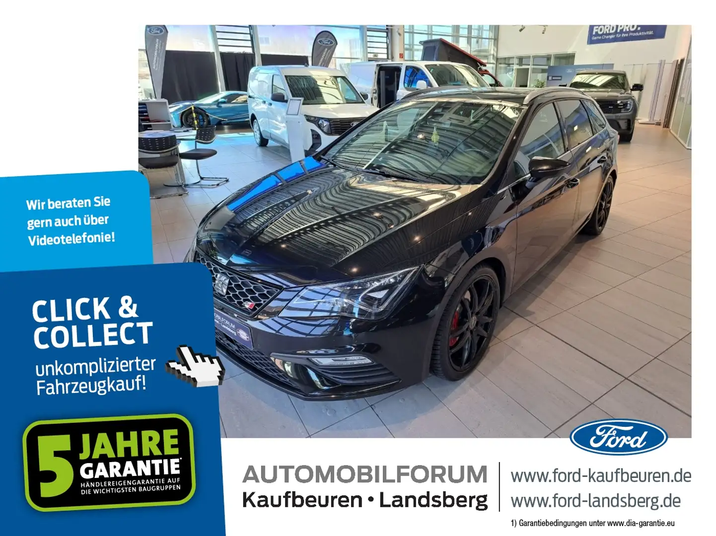SEAT Leon 2.0 TSI ST Cupra 300 LED ACC Pano Navi SHZ Černá - 1