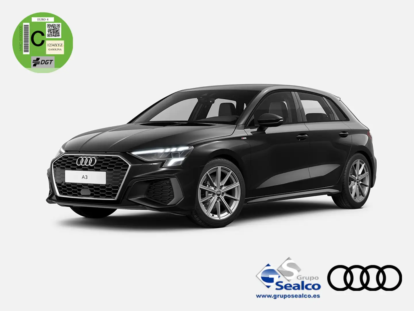 Audi A3 Sportback 35TDI S line S tronic Noir - 1