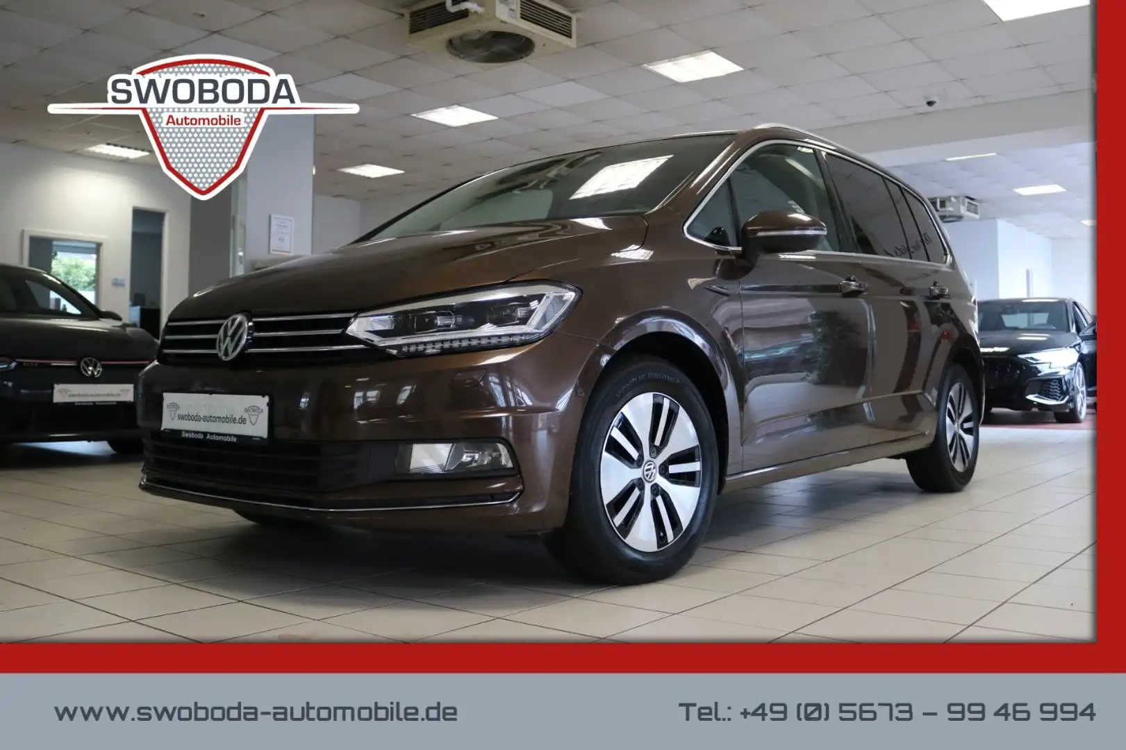 Volkswagen Touran Highline DAB+ Kamera STHZ Navi Brun - 1