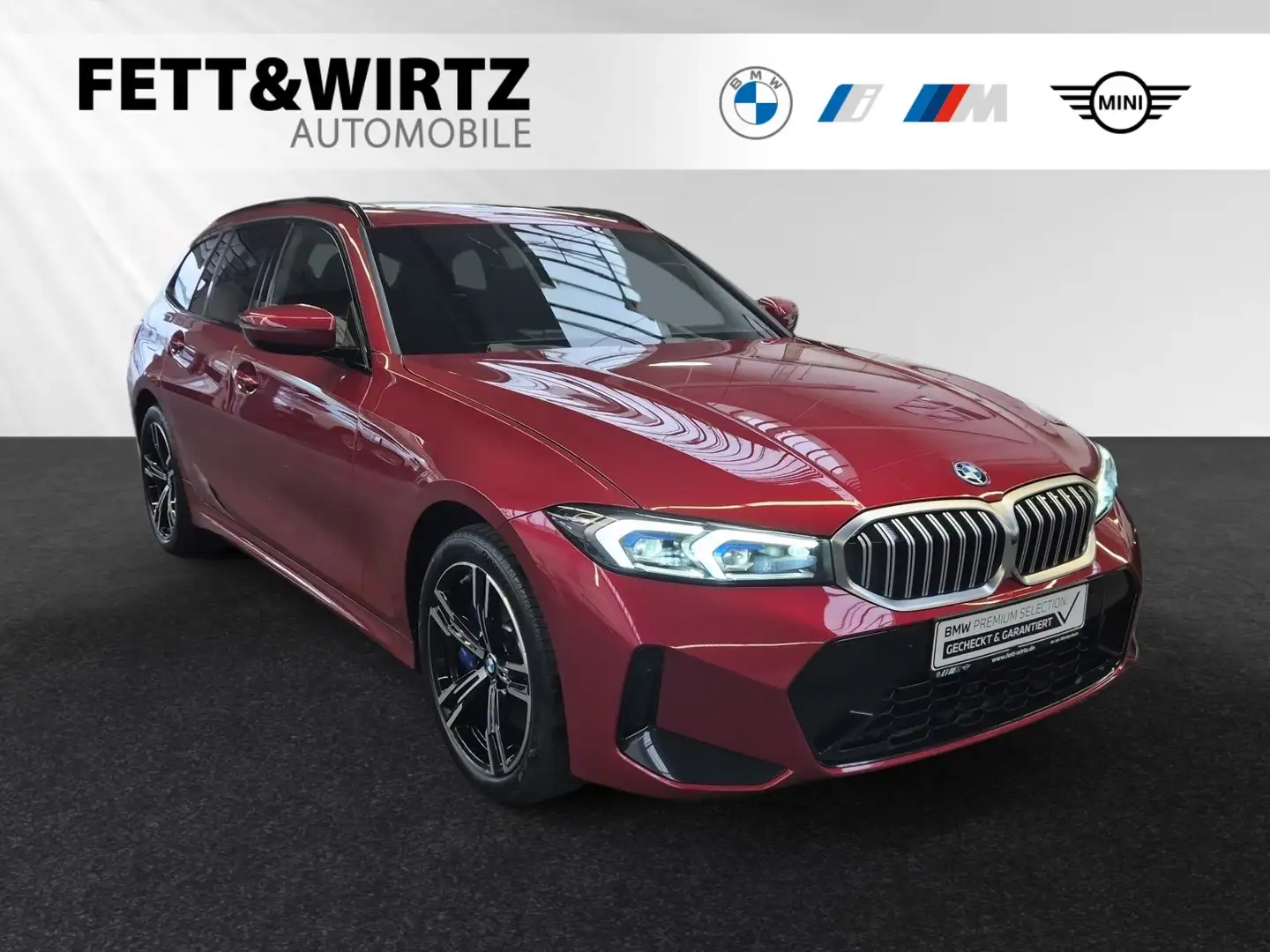 BMW 330 e Touring Lr. 449,- br. o.Anz. 27Mon/5`Km p.A. Rot - 1