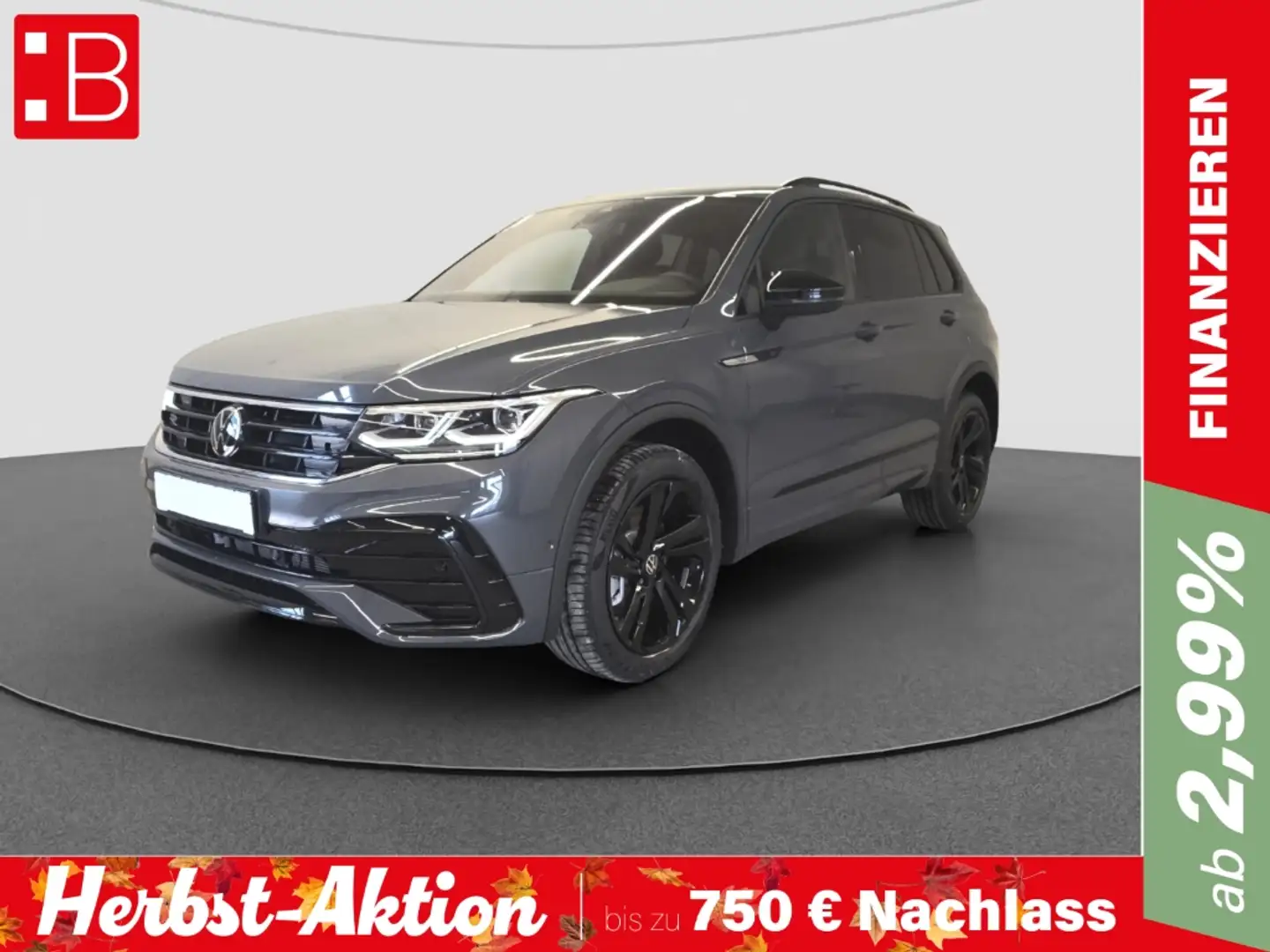 Volkswagen Tiguan 2.0 TDI DSG 4Mo. R-Line IQ.LIGHT KAMERA ACC ALU 19 Grau - 1