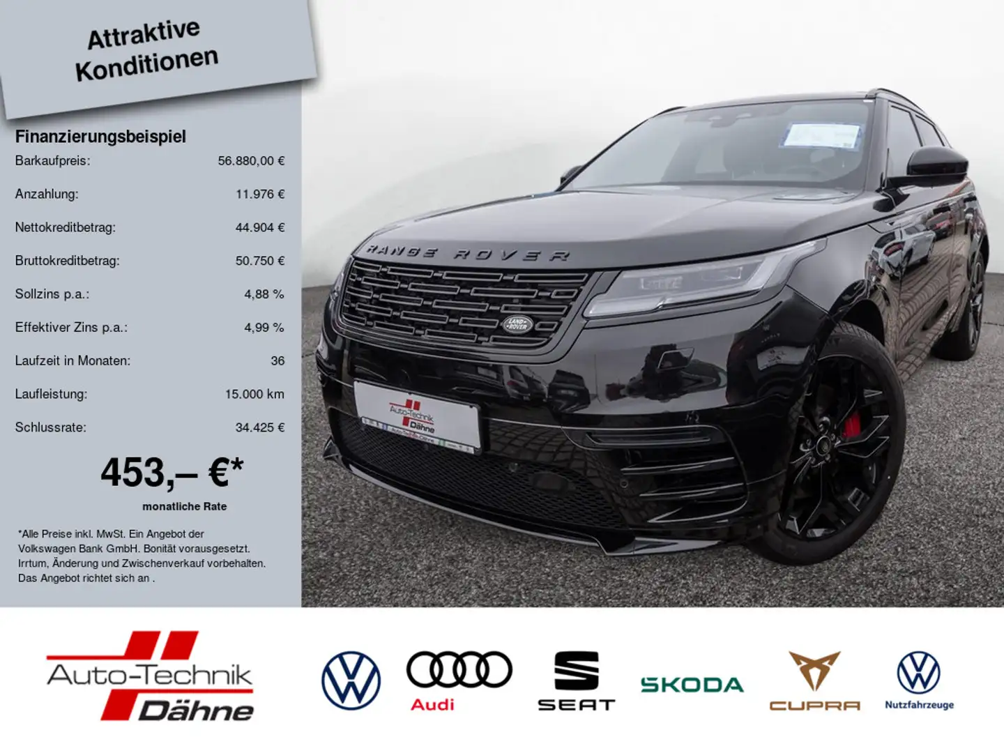 Land Rover Range Rover Velar D300 R-Dynamic SE ACC PANO Schwarz - 1