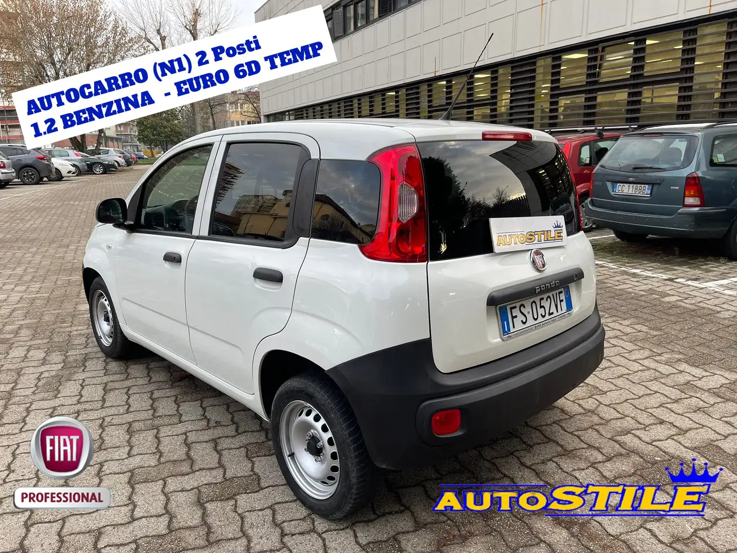 Fiat Panda 1.2 BENZINA (N1) AUTOCARRO 2 POSTI *EURO 6d-TEMP Wit - 1