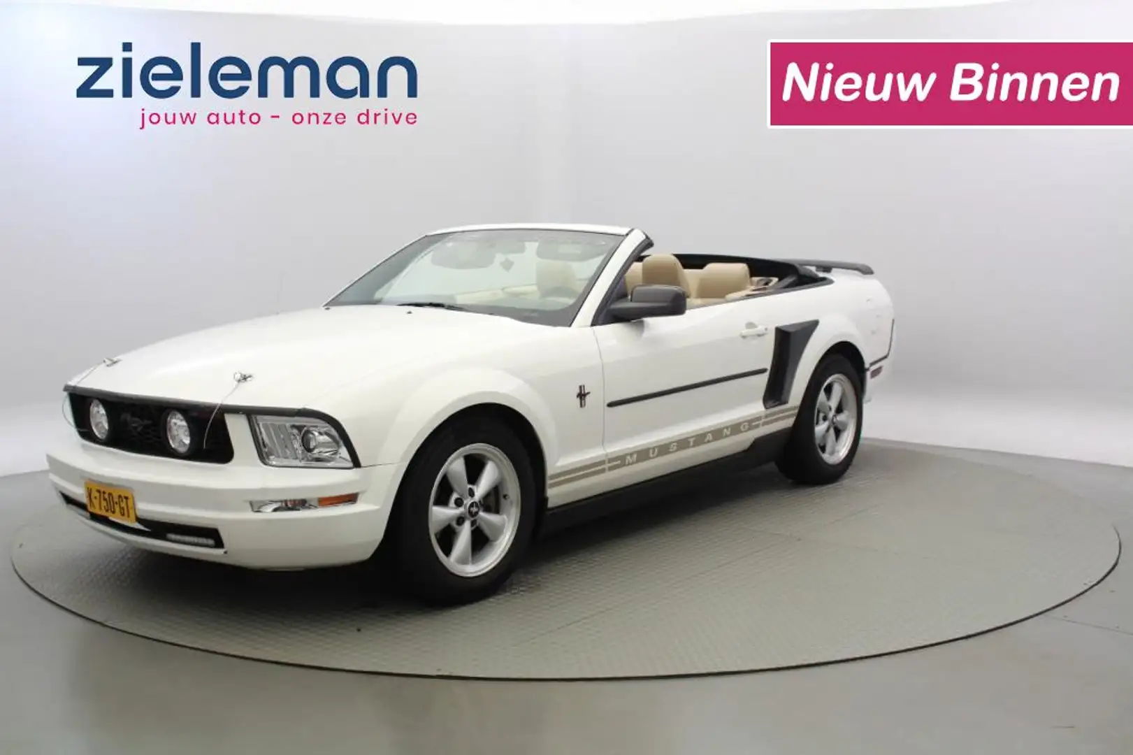 Ford Mustang 4.0 V6 Convertible Automaat - Leer Wit - 1