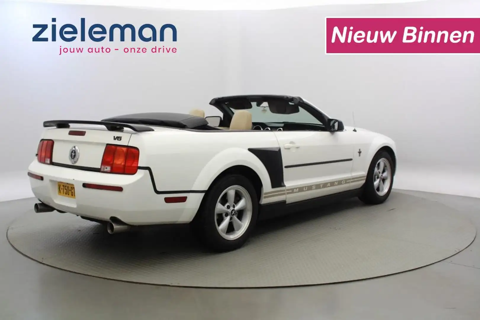 Ford Mustang 4.0 V6 Convertible Automaat - Leer Wit - 2
