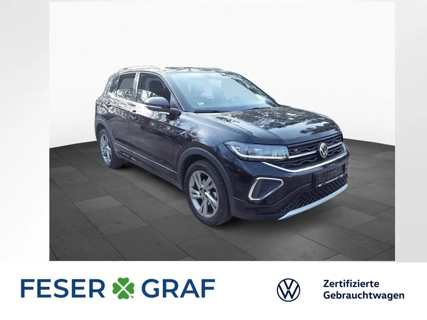 Volkswagen T-Cross 1.0 TSI DSG R-LINE AHK KAM NAVI ACC Schwarz - 1