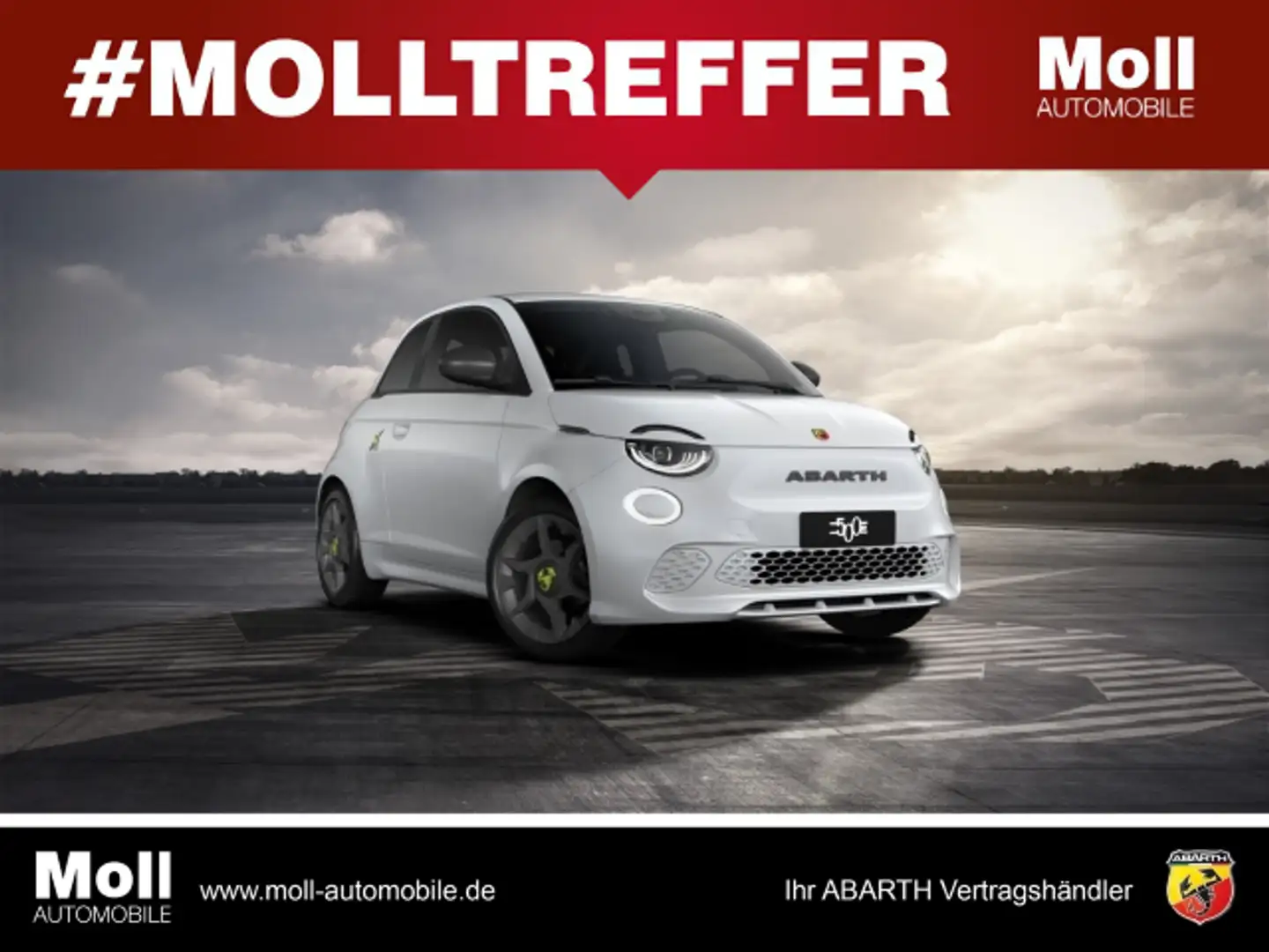 Abarth 500 ⚡e 42 kWh SONDERLEASING⚡ Weiß - 1