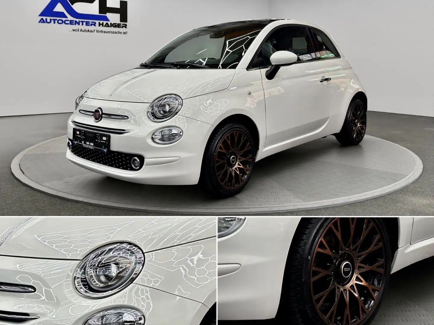 Fiat 500 1.2 Collezione NAVI*PDC*PANO*GARANTIE Weiß - 2