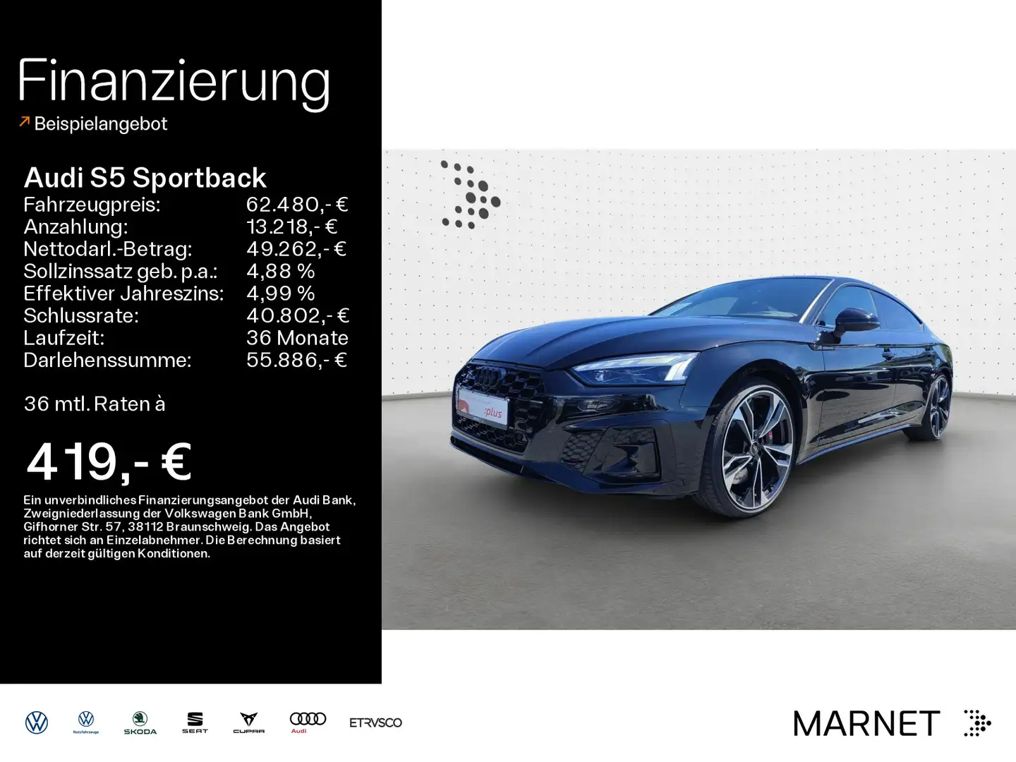 Audi S5 3.0 TDI quattro competition*Navi*Ma Negru - 1