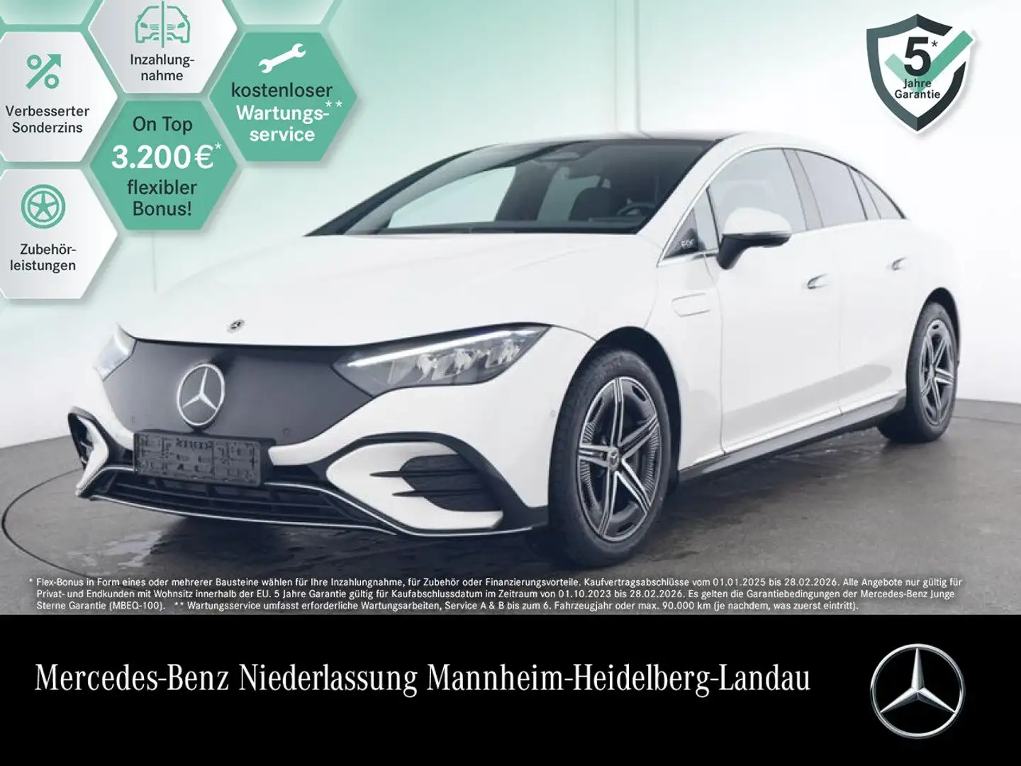 Mercedes-Benz EQE 300 AMG Pano Distr. LED Kamera Spurhalt-Ass Blanco - 1