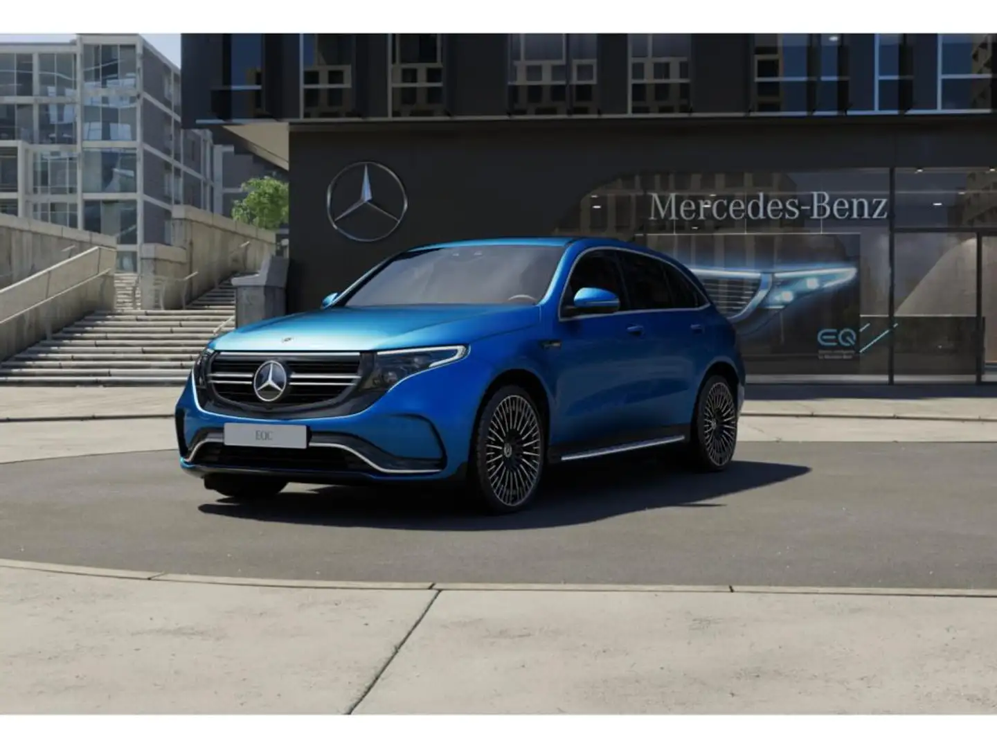 Mercedes-Benz EQC 400 4M AMG Line 360°+MBUX+Distro+ESHD+AHK Blau - 1