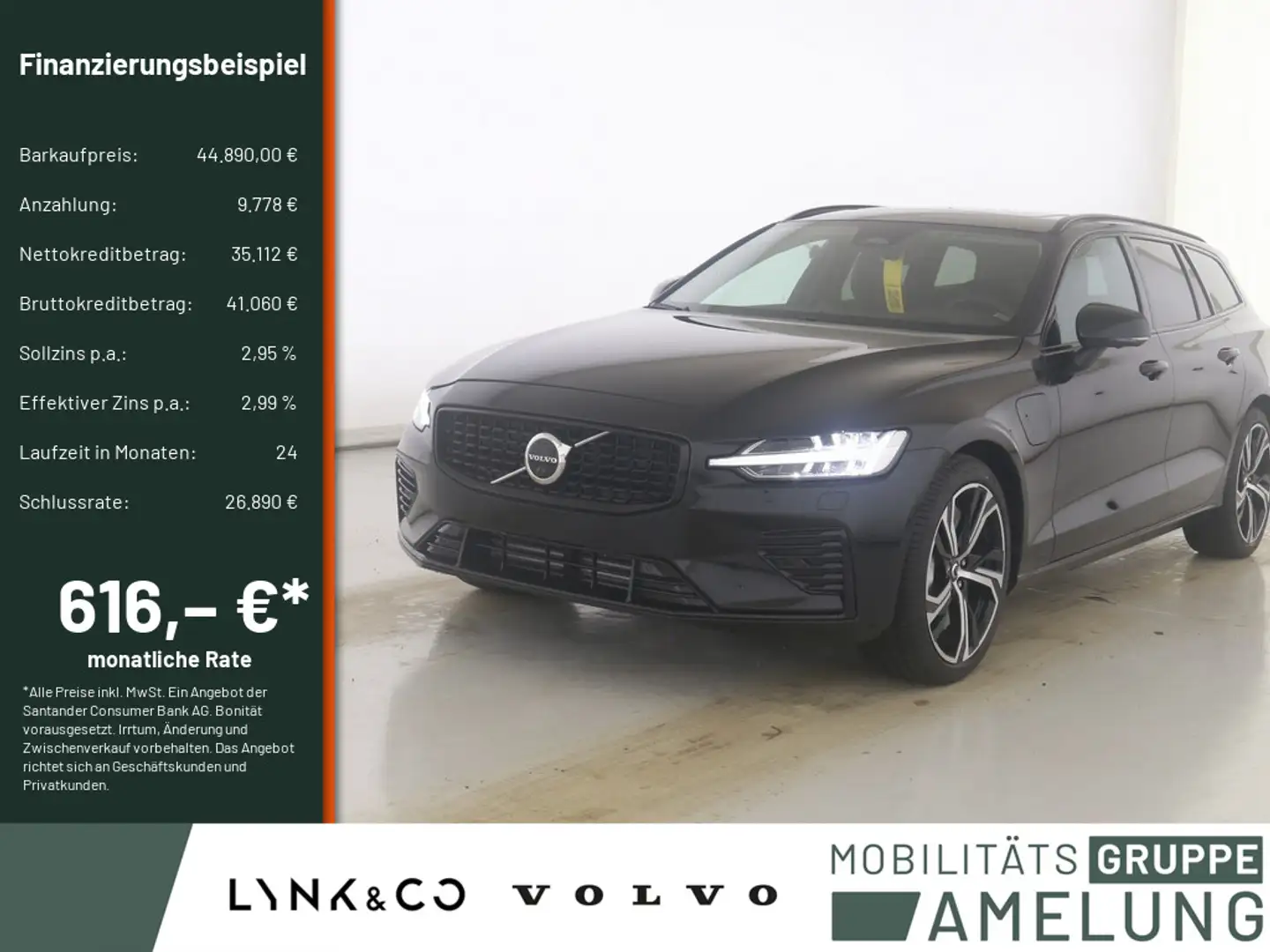 Volvo V60 T8 AWD Ultra Dark HUD 360° STANDHZ PANO Schwarz - 1