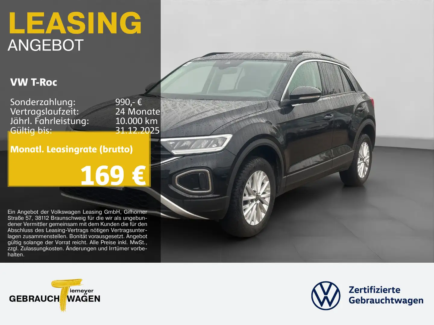 Volkswagen T-Roc 1.0 TSI LIFE NAVI LED VIRTUAL SITZH Noir - 1