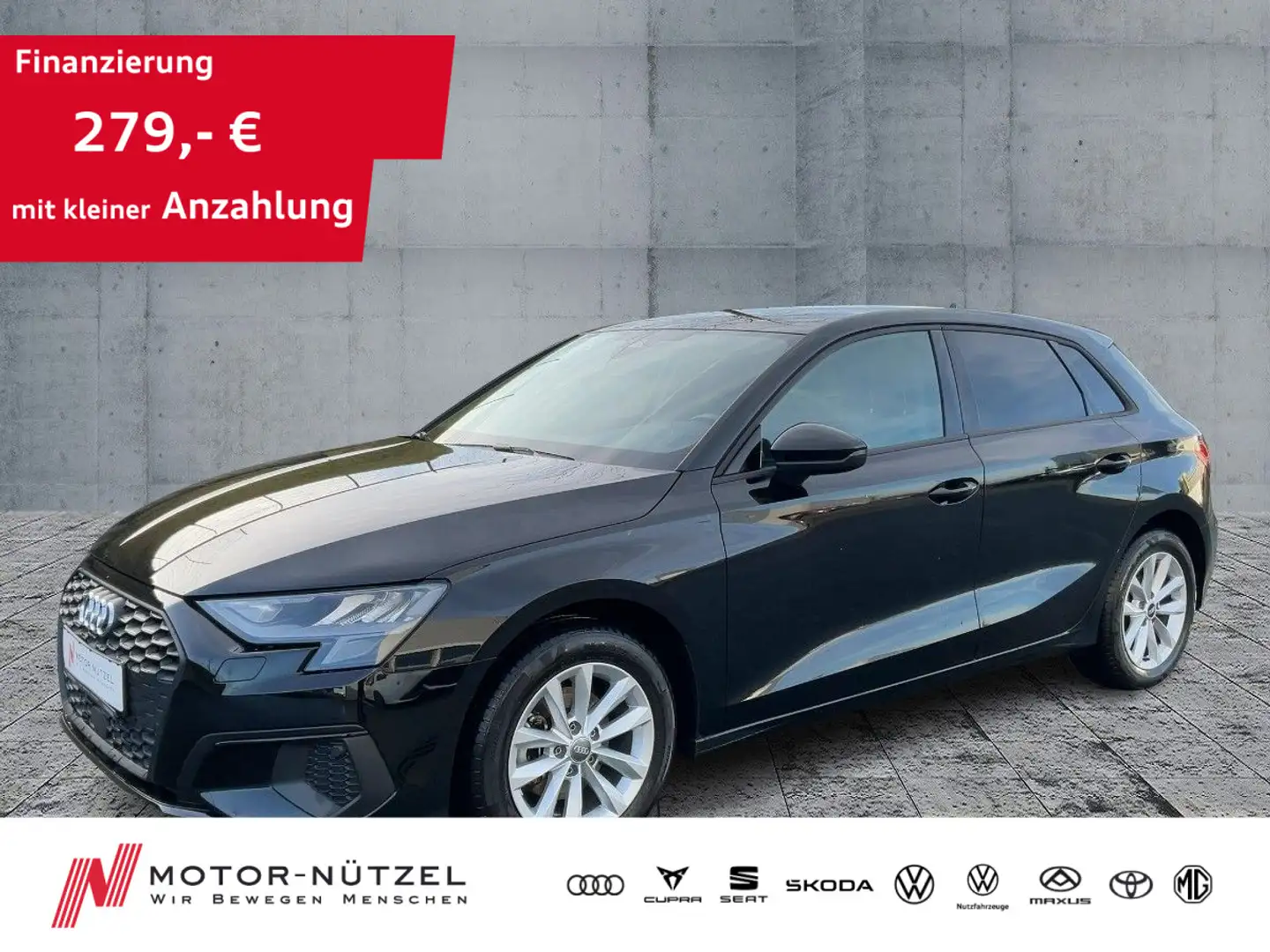 Audi A3 30 TFSI PDC+GRA+SHZ+DAB+LM Schwarz - 1