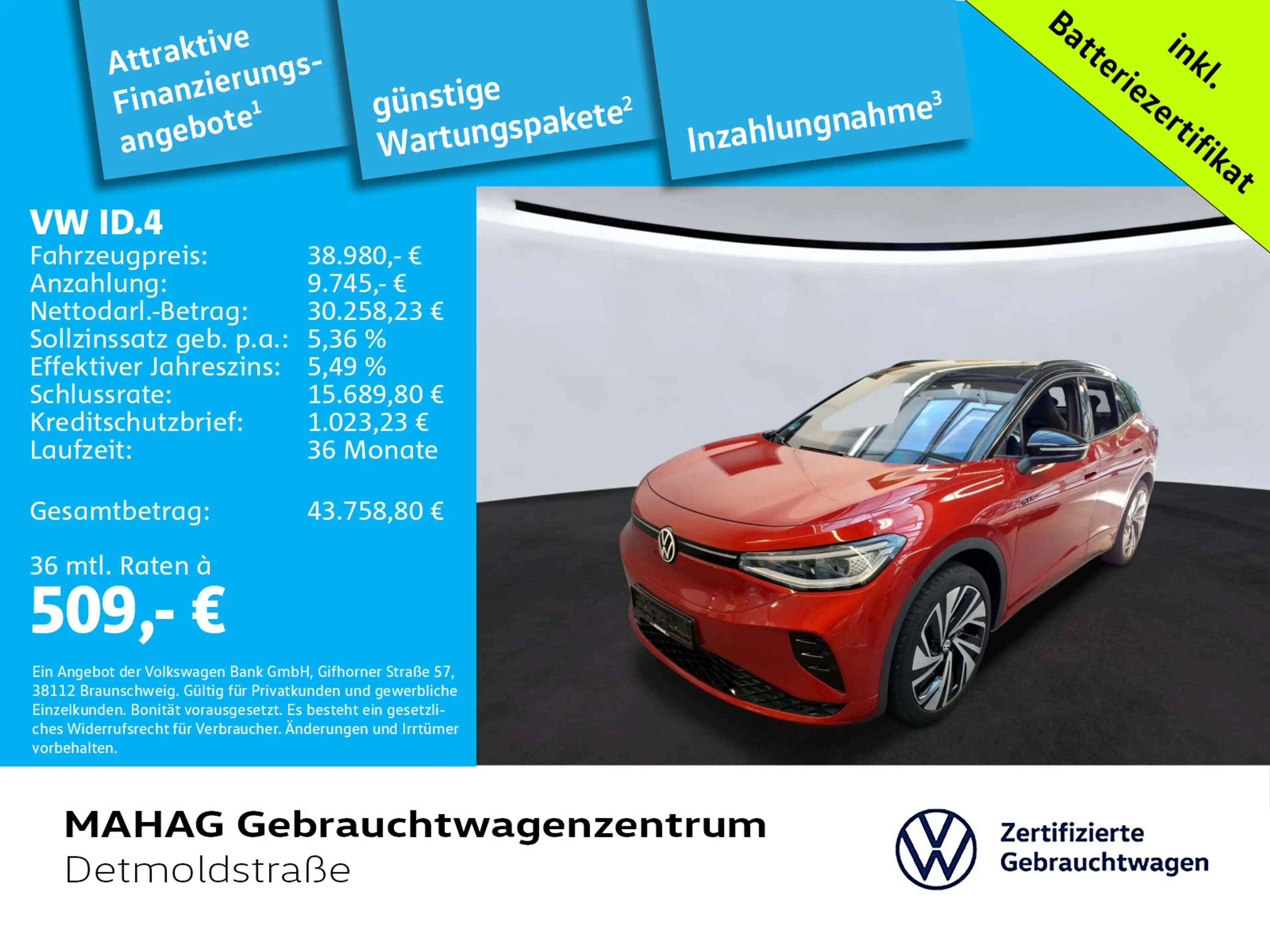 Volkswagen ID.4 GTX 250kW WärmePu CCS IQ.Light IQ.Drive Nav — photo 2