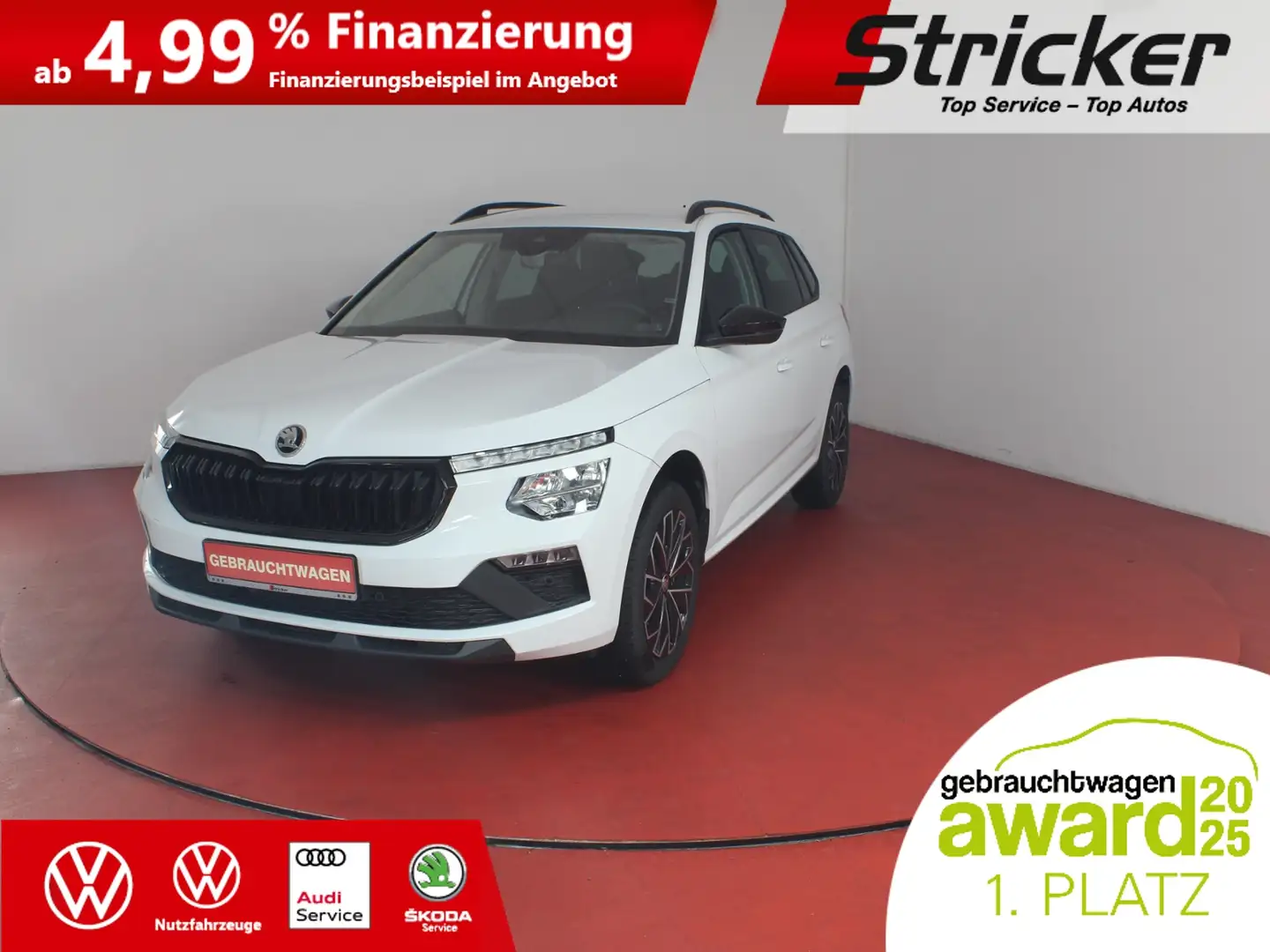 Skoda Kamiq Selection 1.0TSI 179,-ohne Anzahlung Kamera Wit - 1