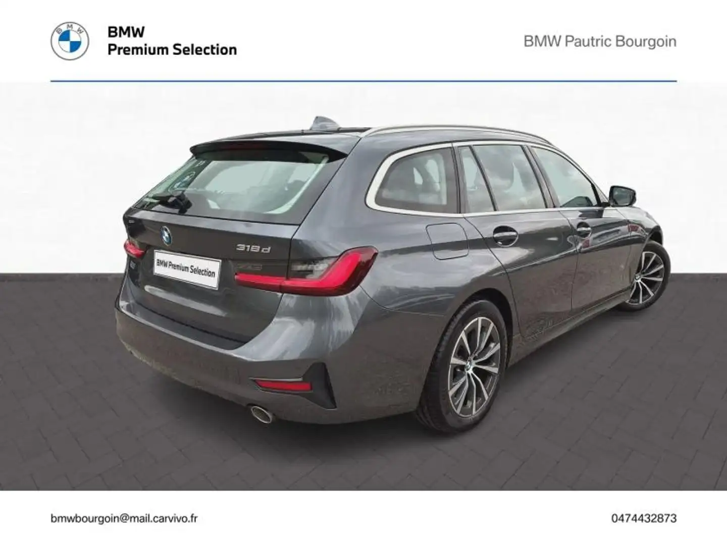 BMW 318 318dA MH 150ch Business Design Gris - 2