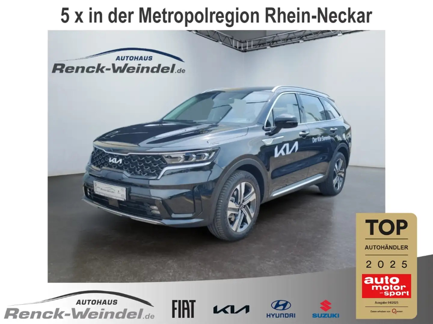 Kia Sorento Vision PHEV 4WD NAVI Rückfahrkam. LED PDCv+h Klima Schwarz - 1