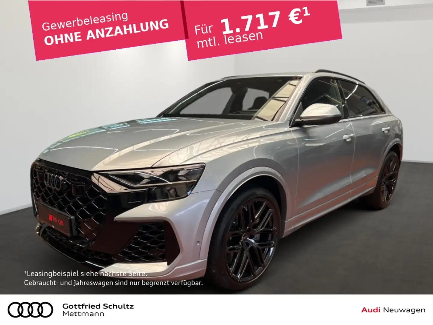 Audi RS Q8 MEGA POWER LASERLICHT STANDHEIZUNGPANO AHK O perfo Silber - 1