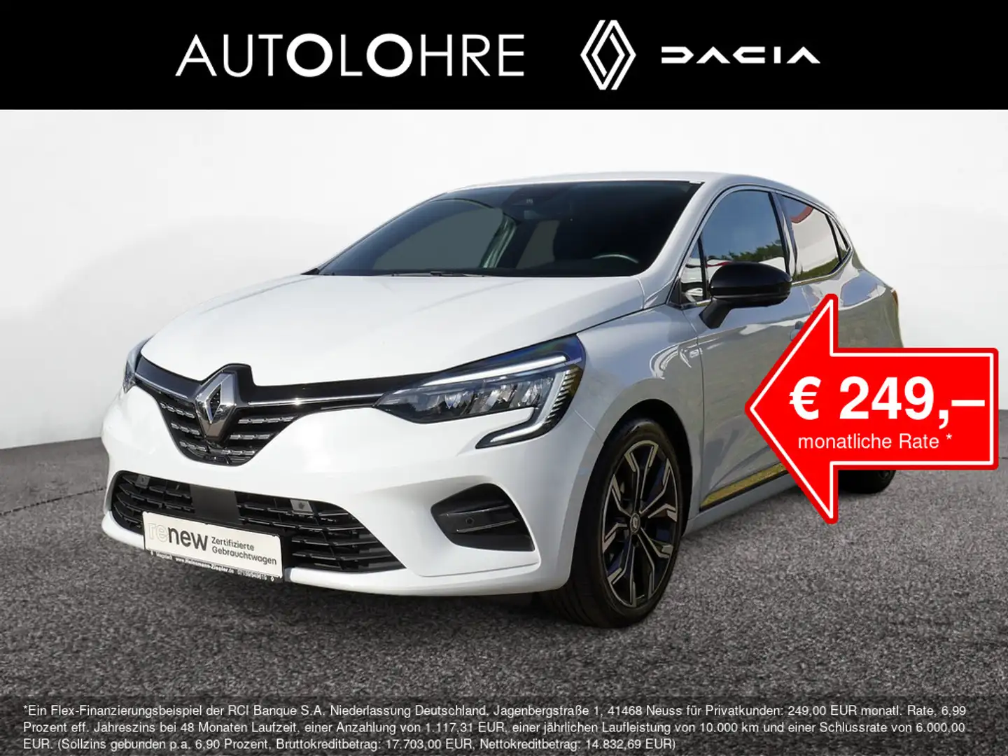 Renault Clio Techno E-Tech Hybrid SHZ NAVI LED 360° Weiß - 1
