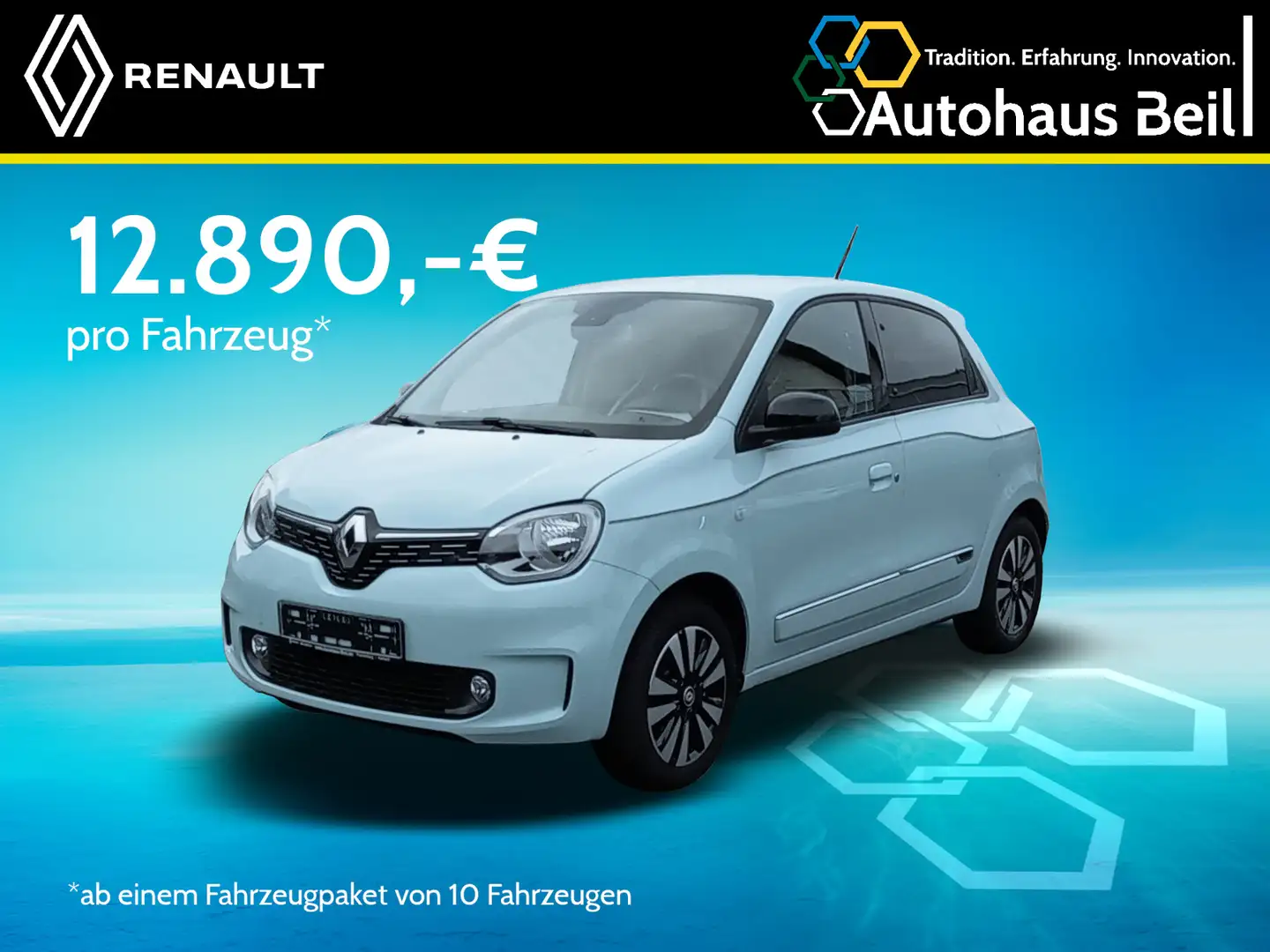 Renault Twingo Techno Electric PAKET ab 10 Fahrzeuge!!! Bleu - 1