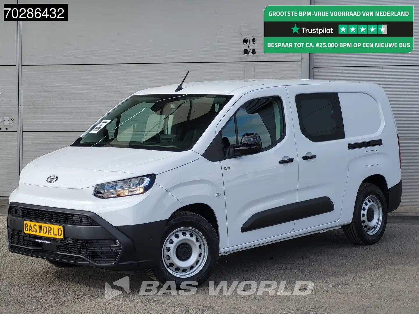 Toyota Proace City 136pk Elektrisch 50kWh Long 2x Schuifdeur WLTP 275 Wit - 1