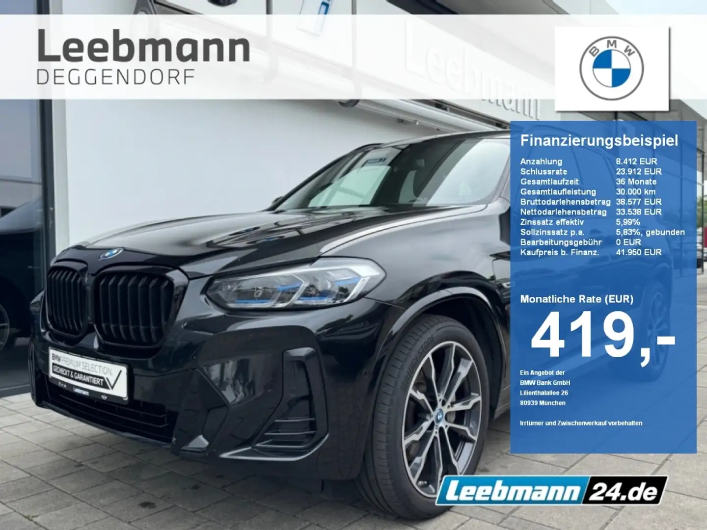 BMW X3 xDrive30e M-Sport HUD/LASER 2 JAHRE GARANTIE Noir - 1