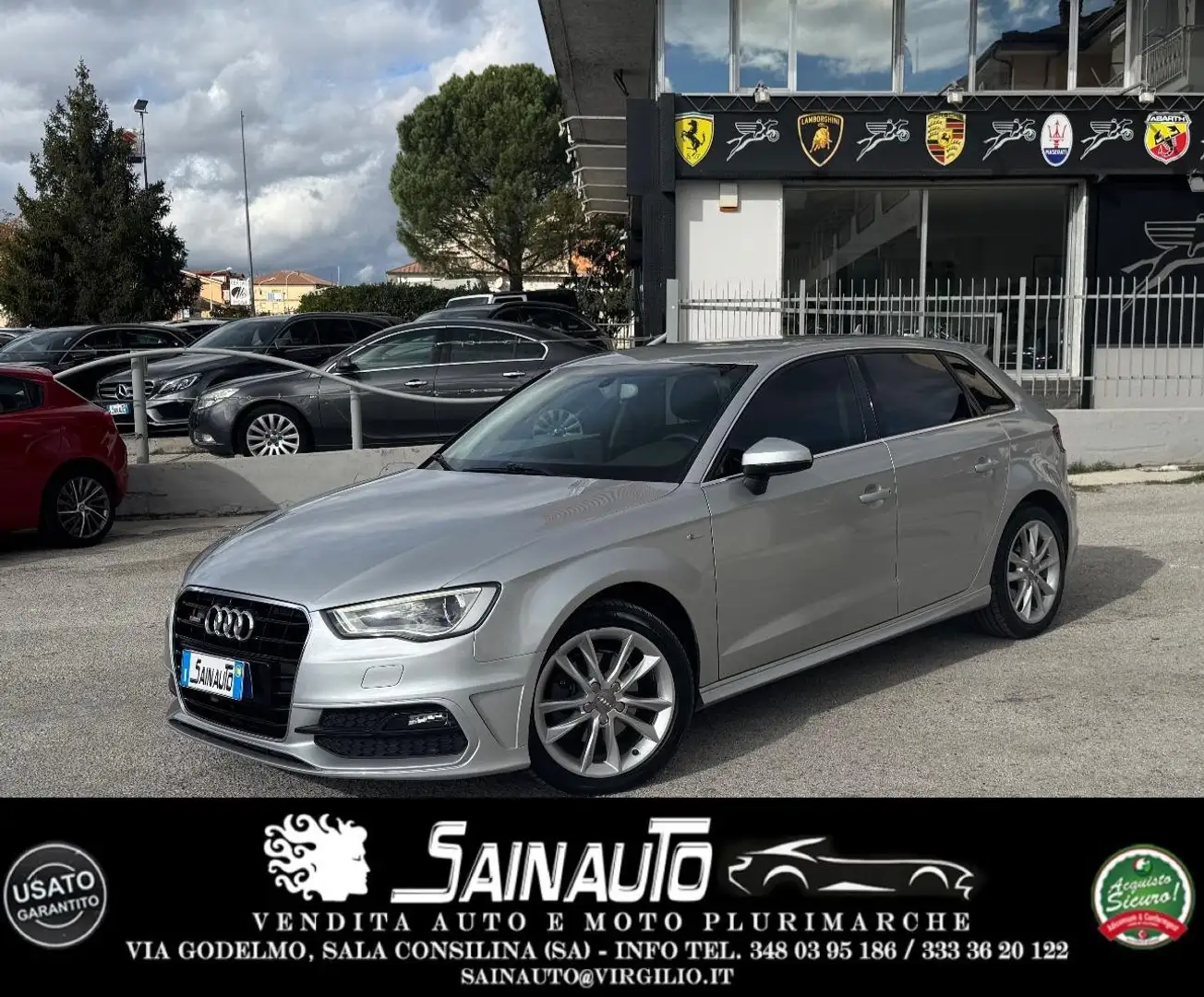 Audi A3 Audi A3 SPB 1.6 TDI S tronic S line Garanzia Zilver - 1