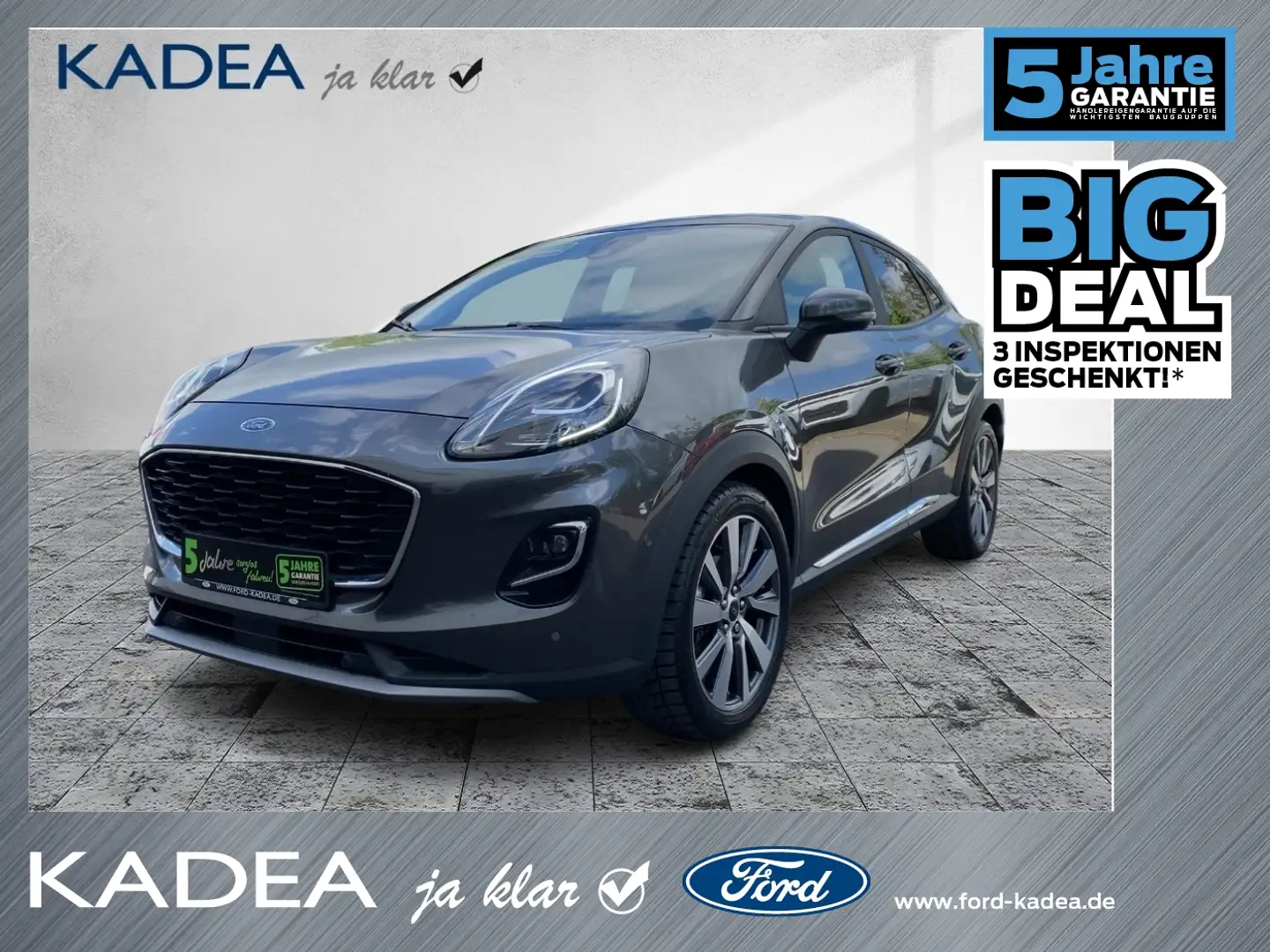 Ford Puma 1.0 Titanium X Schiebedach|ACC|Navi|TWA|KAM Gris - 1