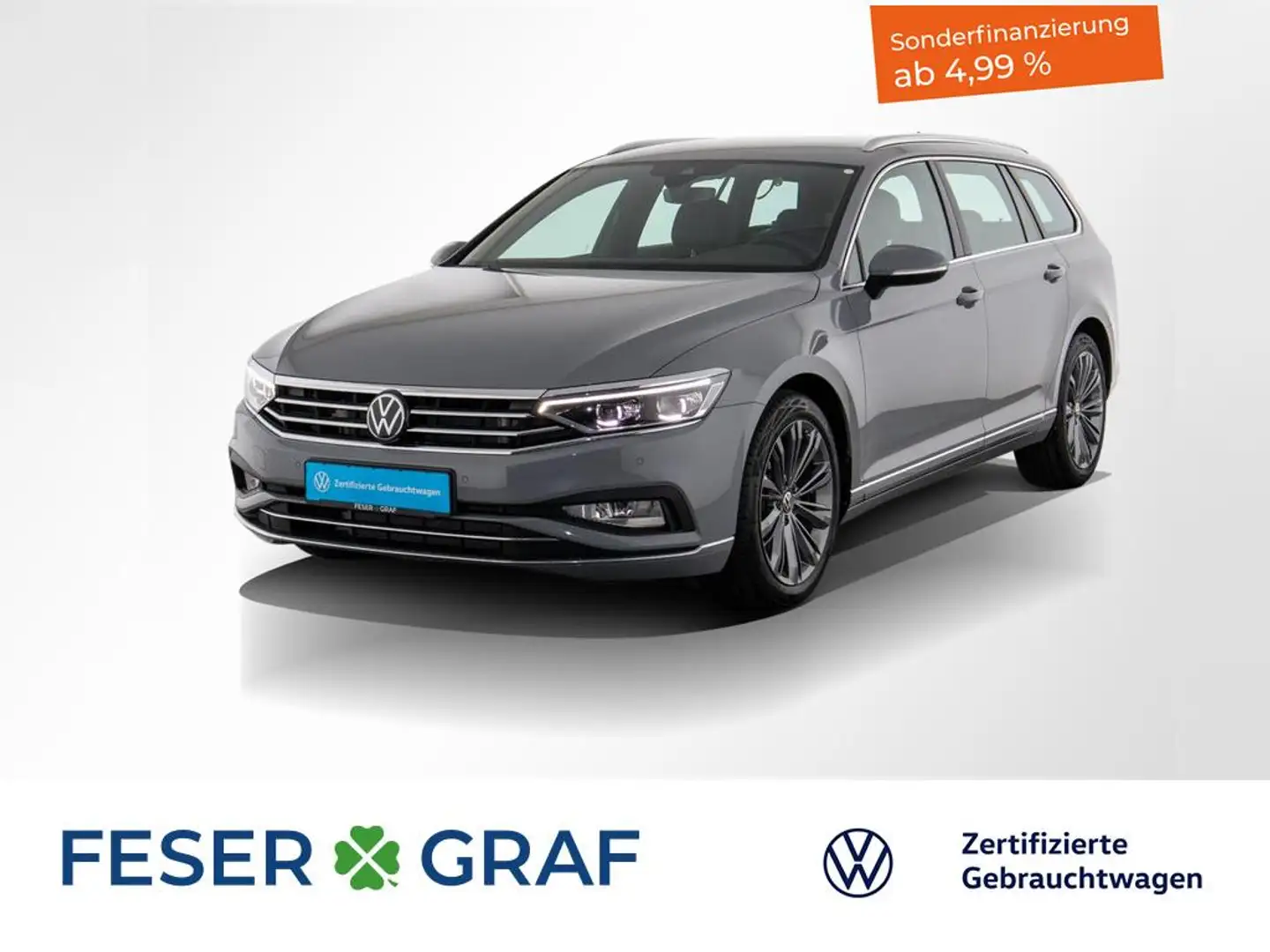 Volkswagen Passat Variant 2.0TDI Elegance DSG AHK elk.Heckklappe Navigations Gris - 1