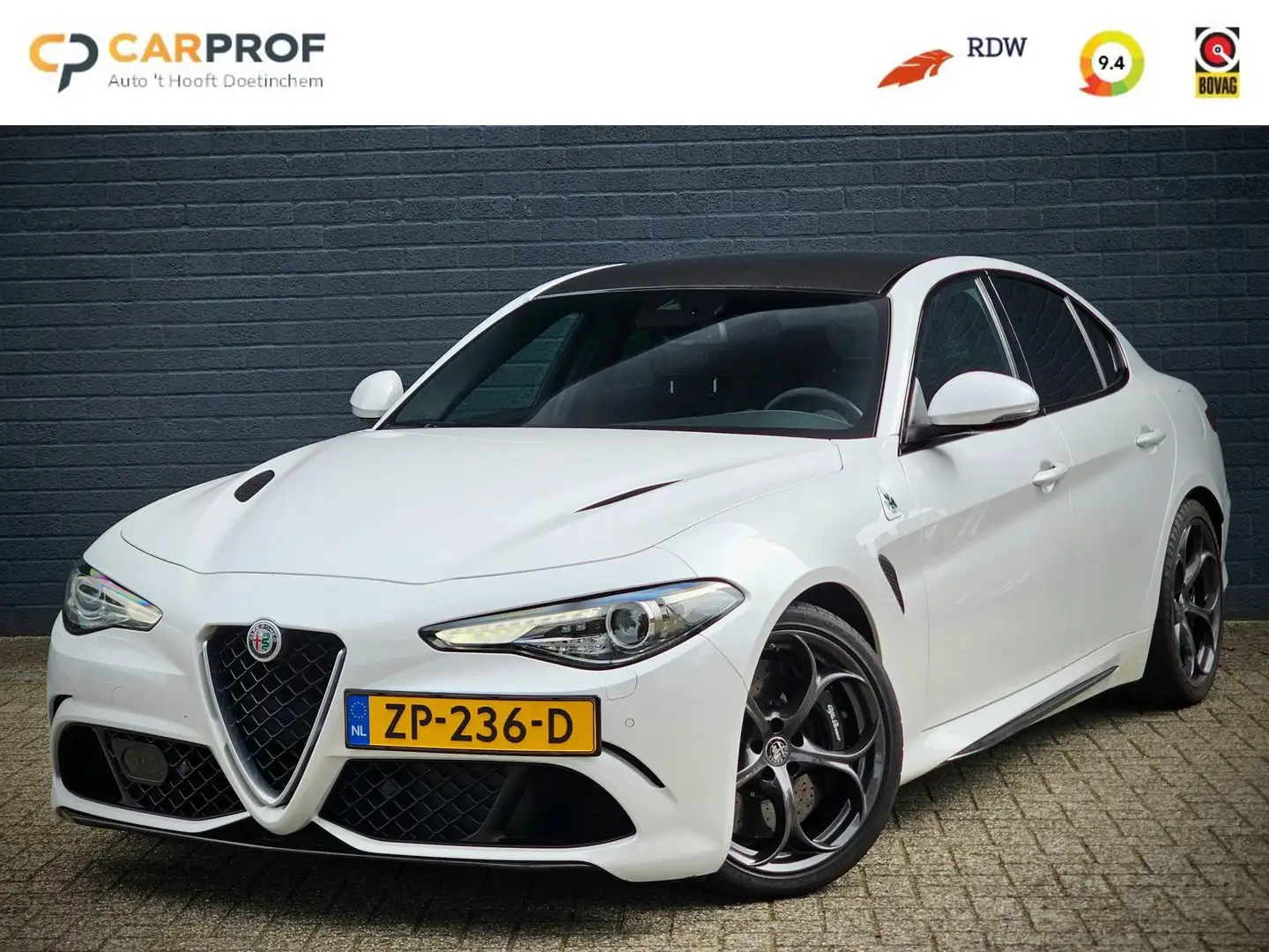 Alfa Romeo Giulia 2.9 V6 Quadrifoglio / CARBON DAK / ADAPT. CRUISE / Blanc - 1